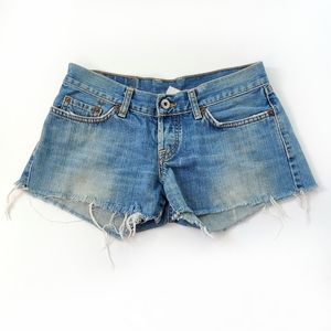 Lucky brand Dungarees women's shorts, size 4, dark wash.